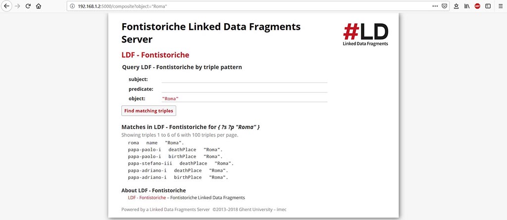 Linked Data Fragments Server - Oggetto