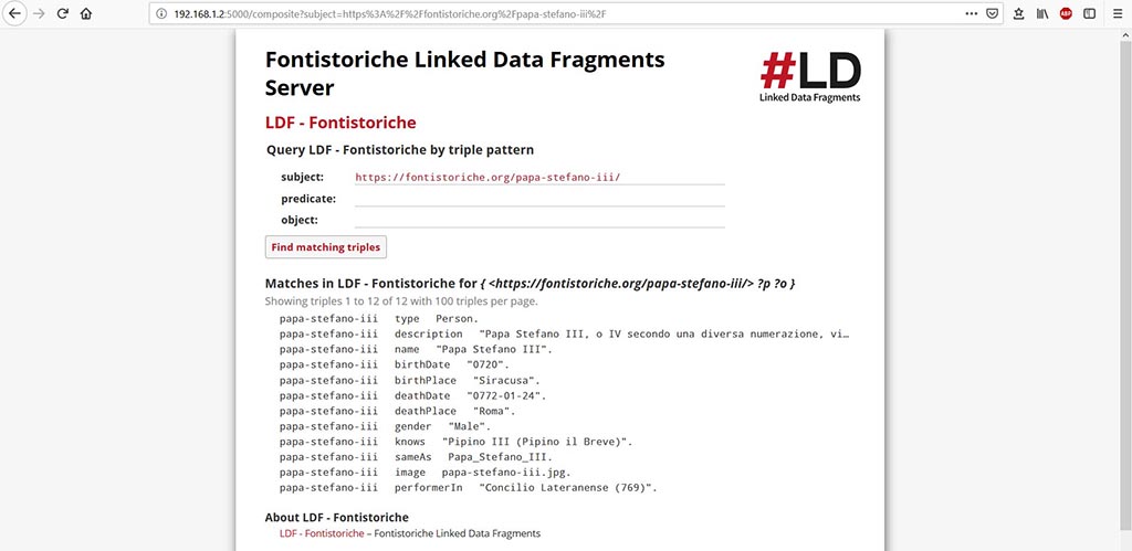 Linked Data Fragments Server - Soggetto