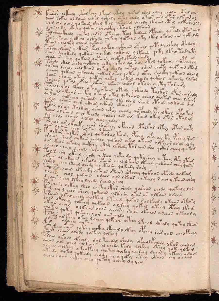 Manoscritto di Voynich caratteri